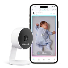 Sense-U baby camera 1080p live view provides clear visuals for peace of mind during naps.