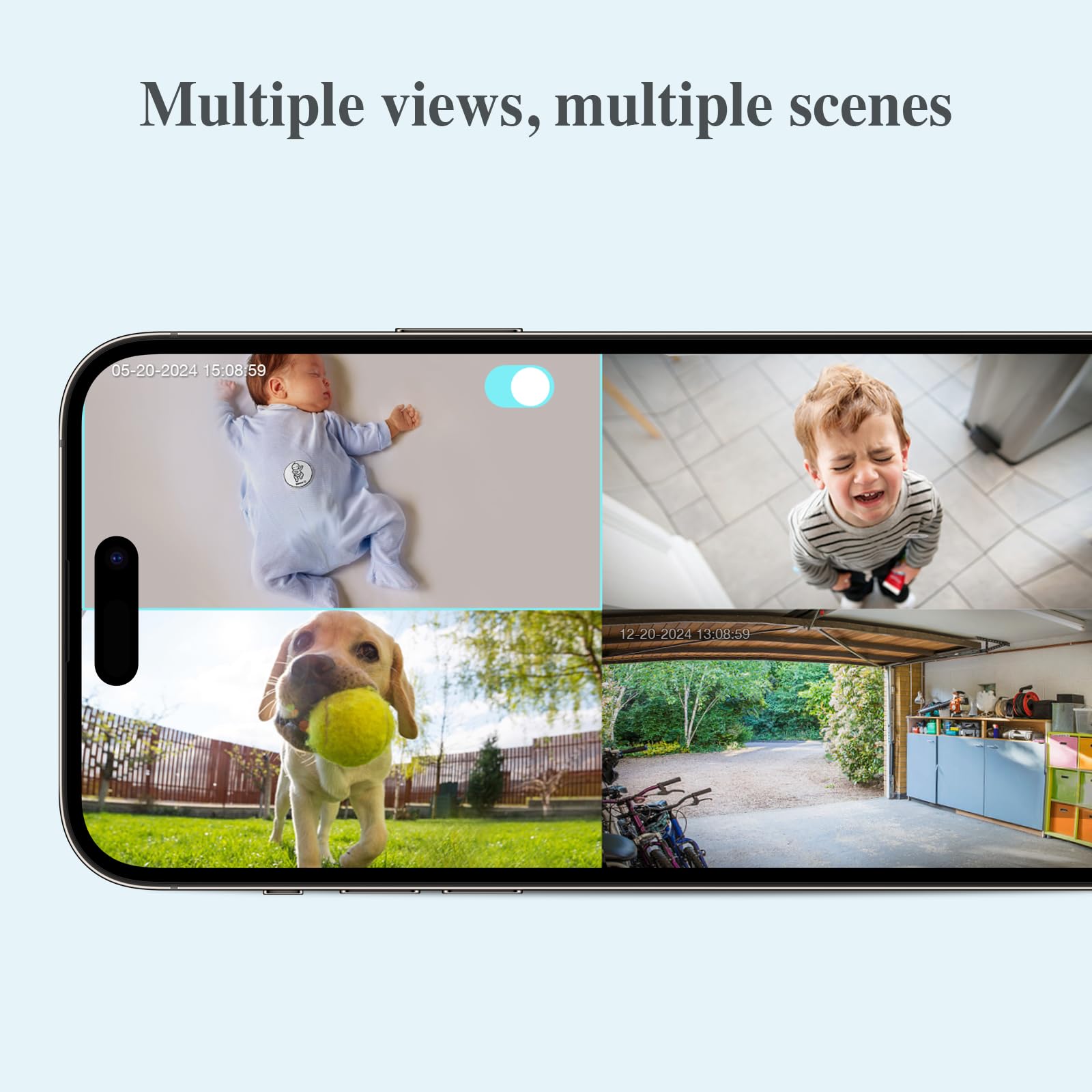 Sense-U Battery Camera alerts with siren and motion detection
