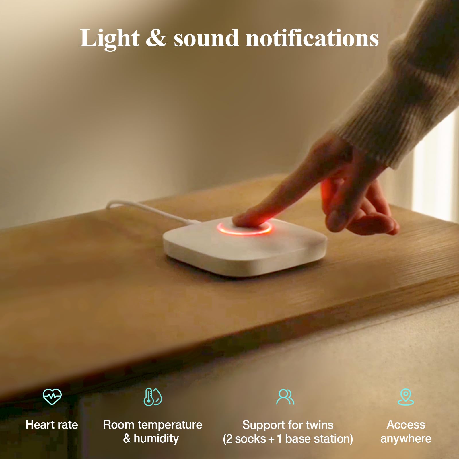 Sense-U low-radiation technology minimizes exposure via BLE.