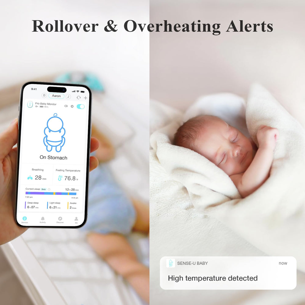 Sense-U Pro app integration shows sleep data on phone.