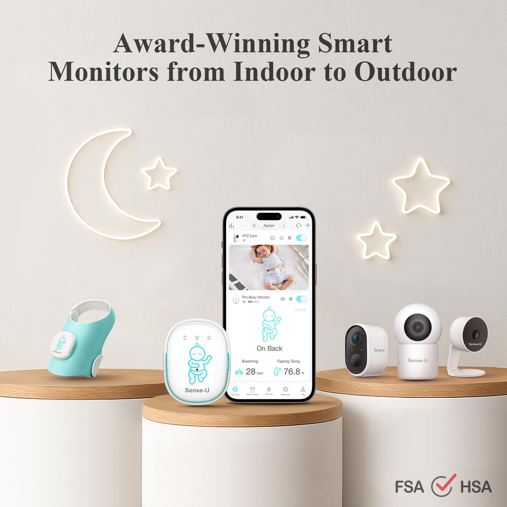 Sense-U Pro battery life lasts days for continuous monitoring.