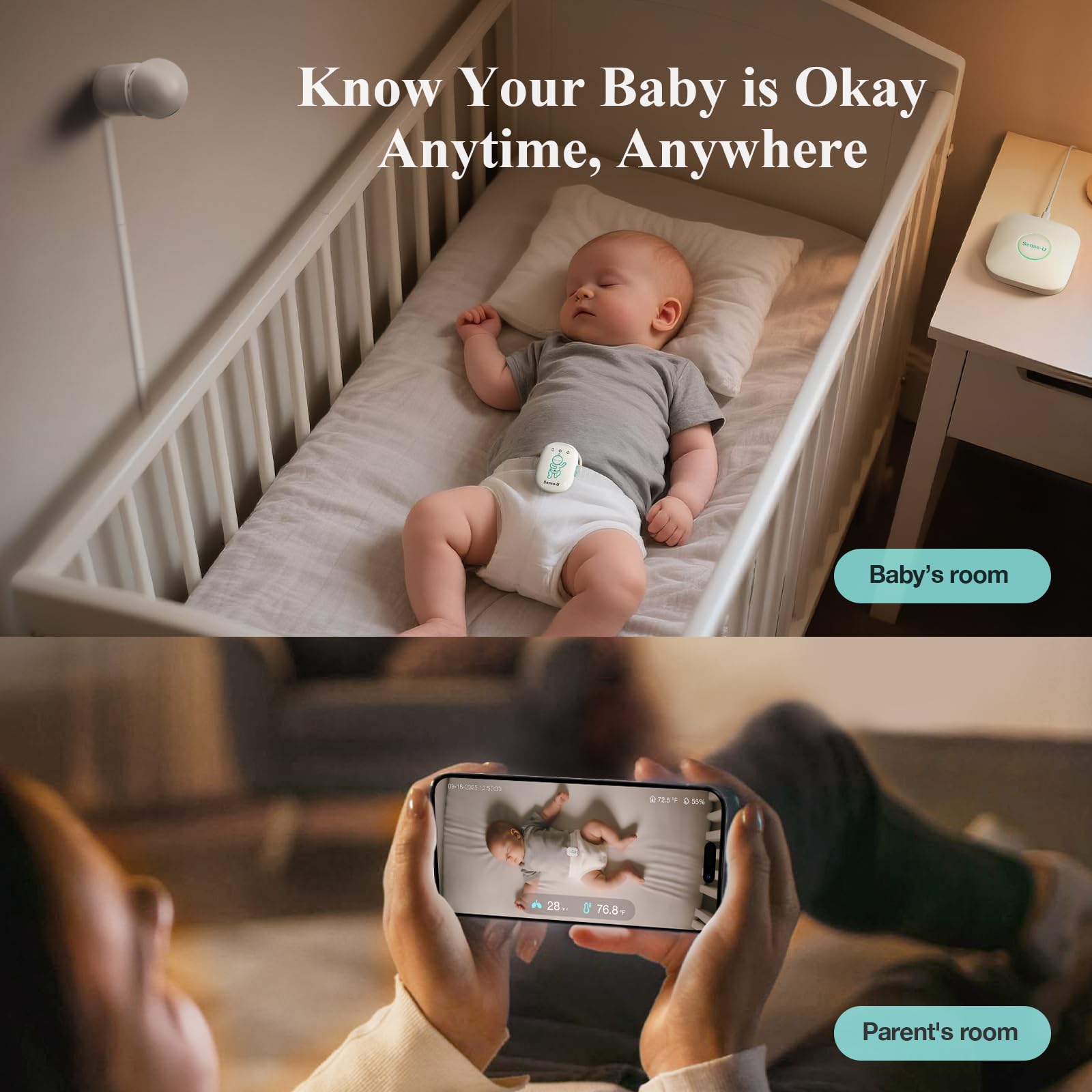 Sense-U Pro cry-and-motion-detection highlights distress signals