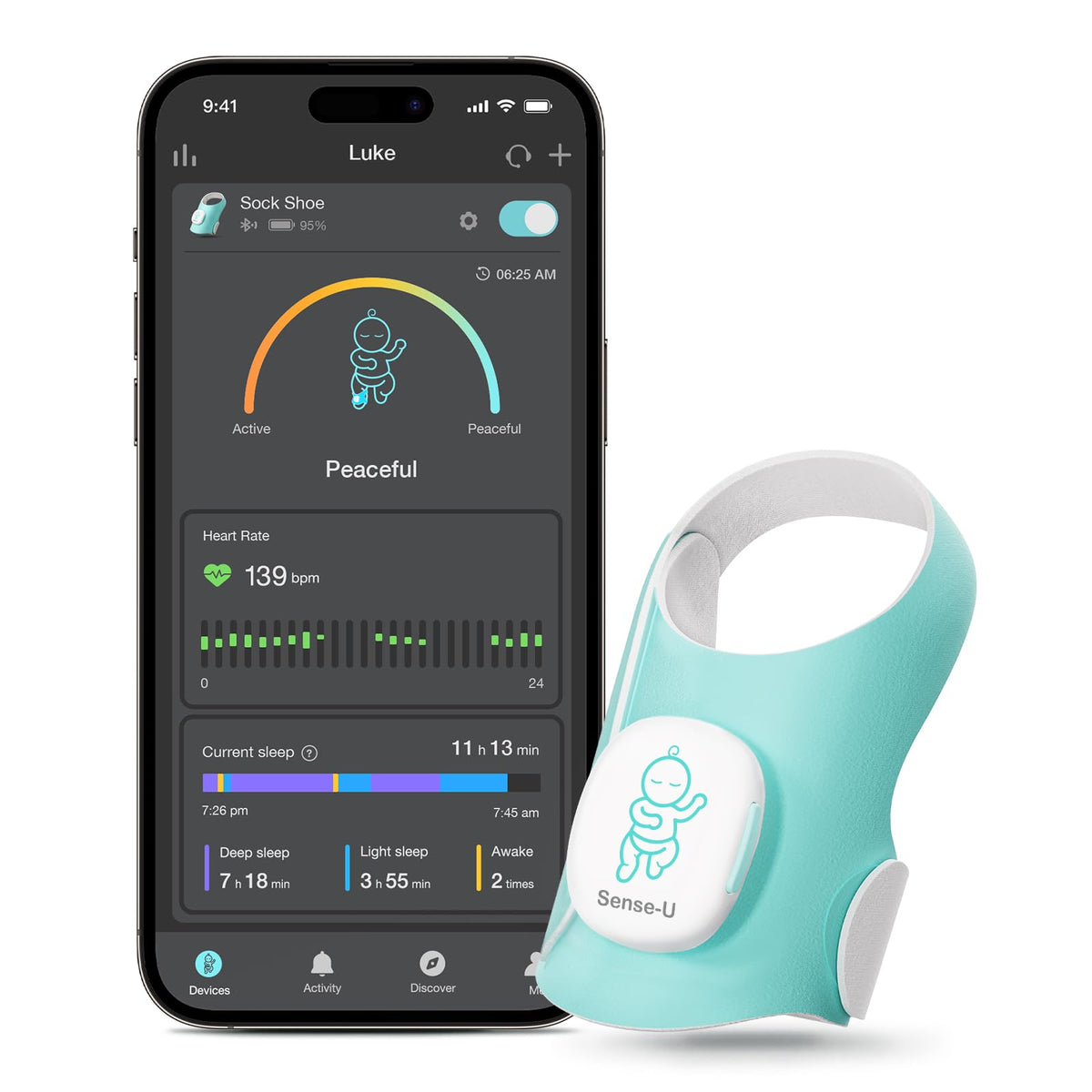 Sense-U Smart Sock Baby Monitor package ready for quick setup.