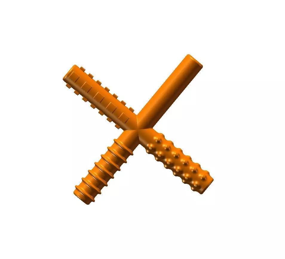 Sensory University Chew Stixx orange texture close-up for sensory input.