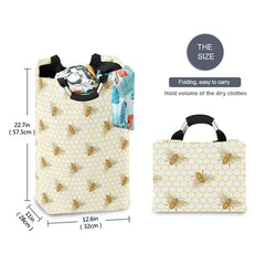 Senya Bee and Honeycomb Basket large capacity holds toys, clothes, and more.