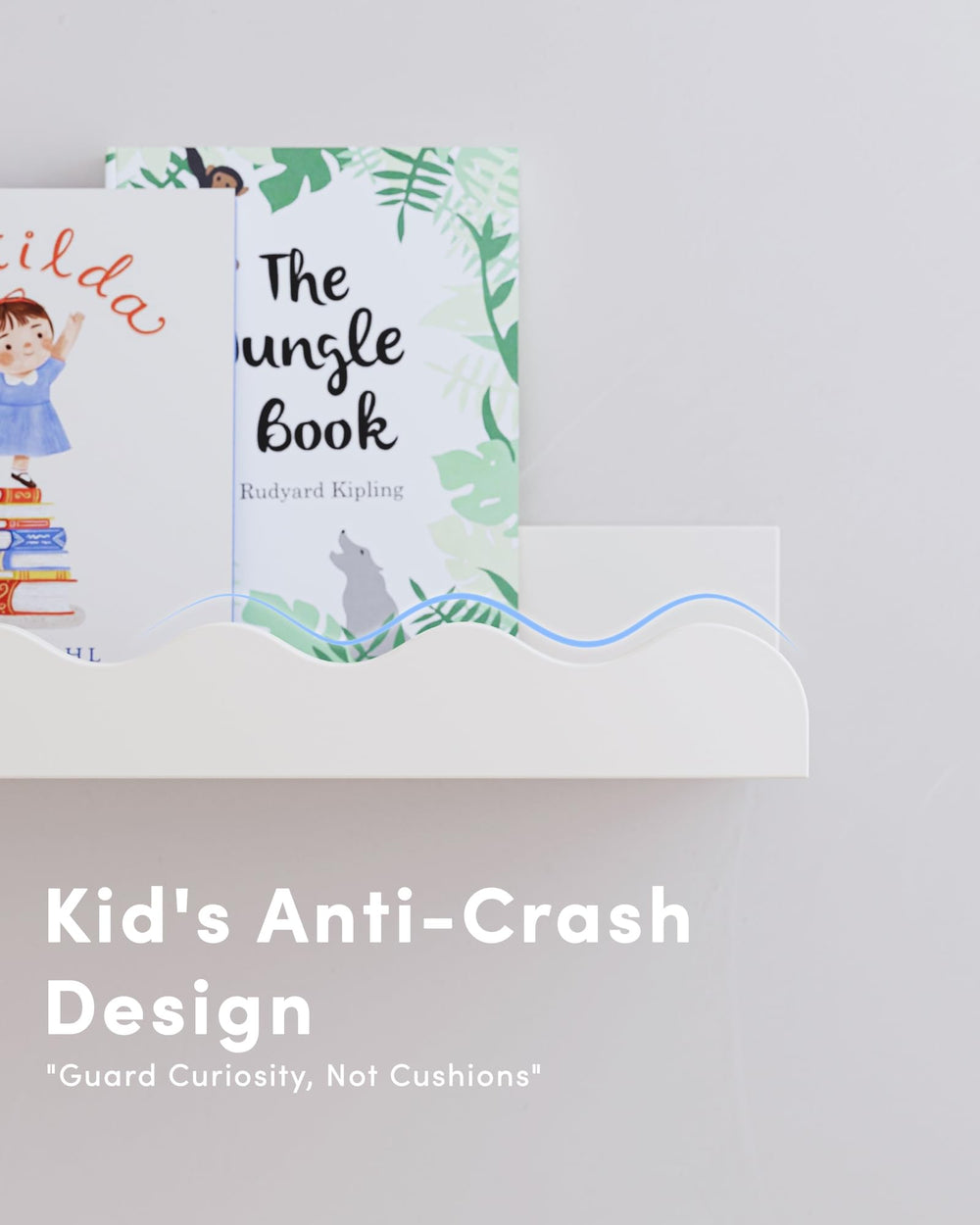 Seocry Kids Bookshelf Set vertical ledges keep items accessible and organized.