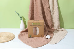 Seozio Muslin Hooded Baby Towels soft-texture-closeup highlights plush, skin-friendly cotton.