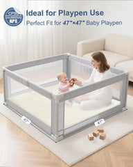 SEPARO 47x47 playpen size top edge view illustrating ample play space