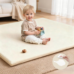 SEPARO Baby Play Mat 50x50 Floor Setup offers spacious crawling space and cushioned comfort.
