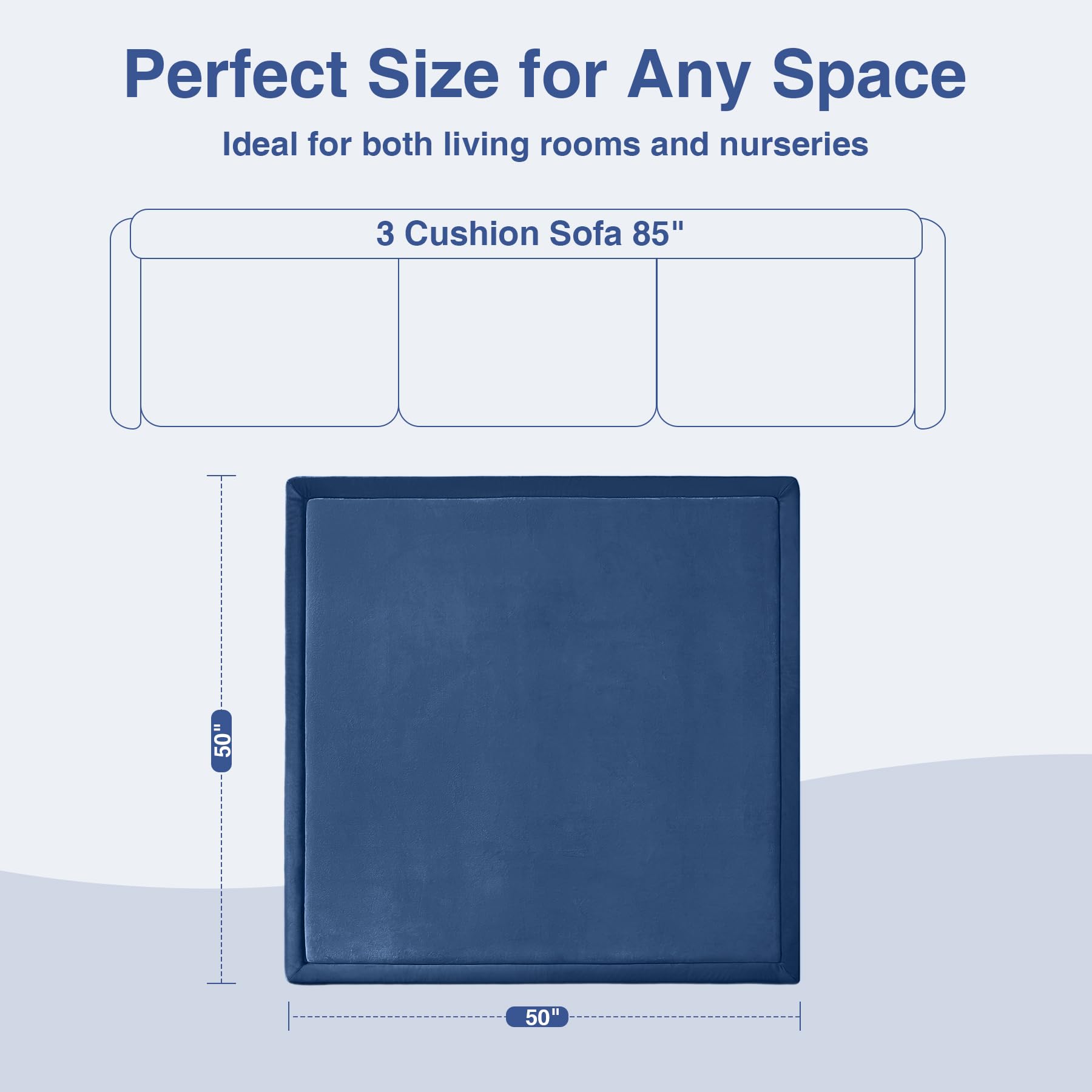 SEPARO 50x50 playpen-fit mat offers a stable open area.