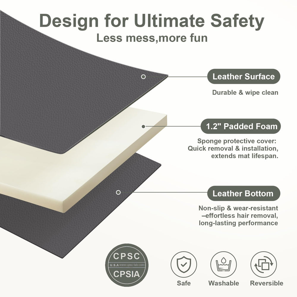 SEPARO baby play mat grey living room setup for toddler playtime