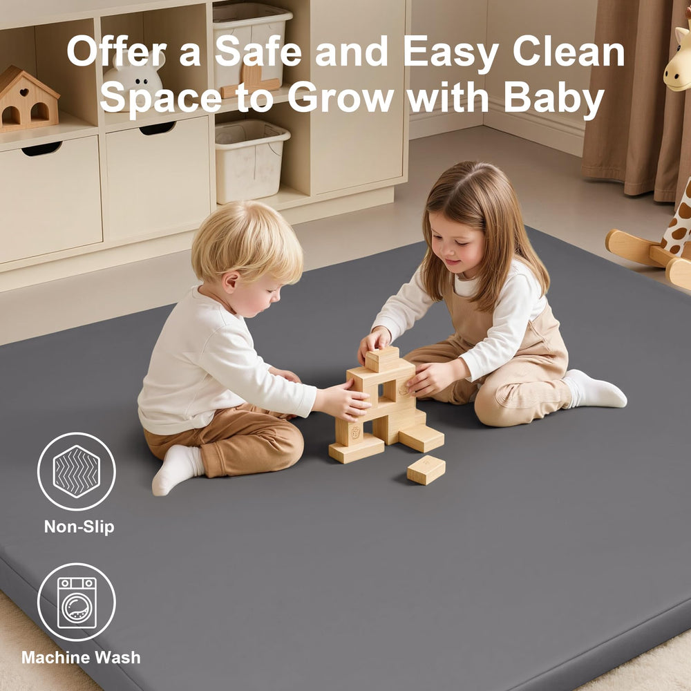 SEPARO baby play mat grey wipe-clean surface after spills and messes