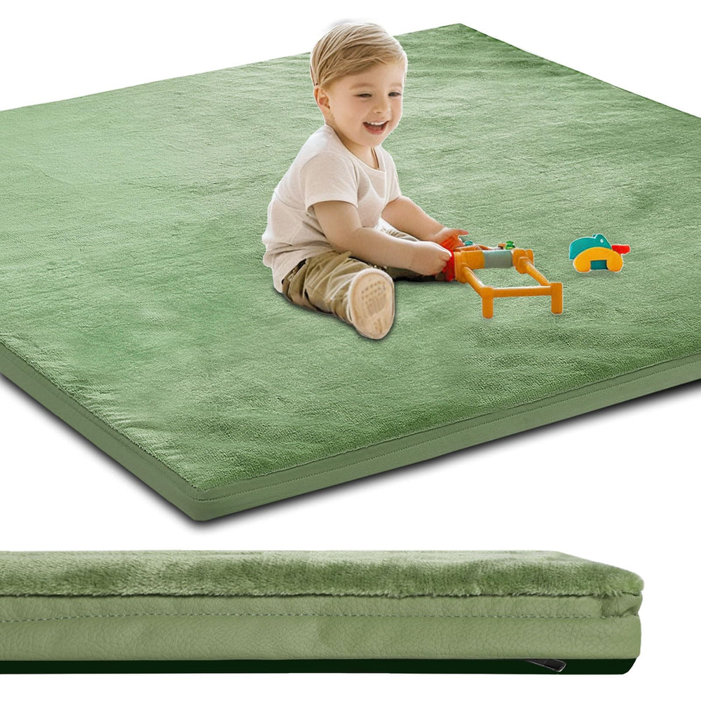 SEPARO baby play mat sage green 50x50 for roomy crawling sessions at home.