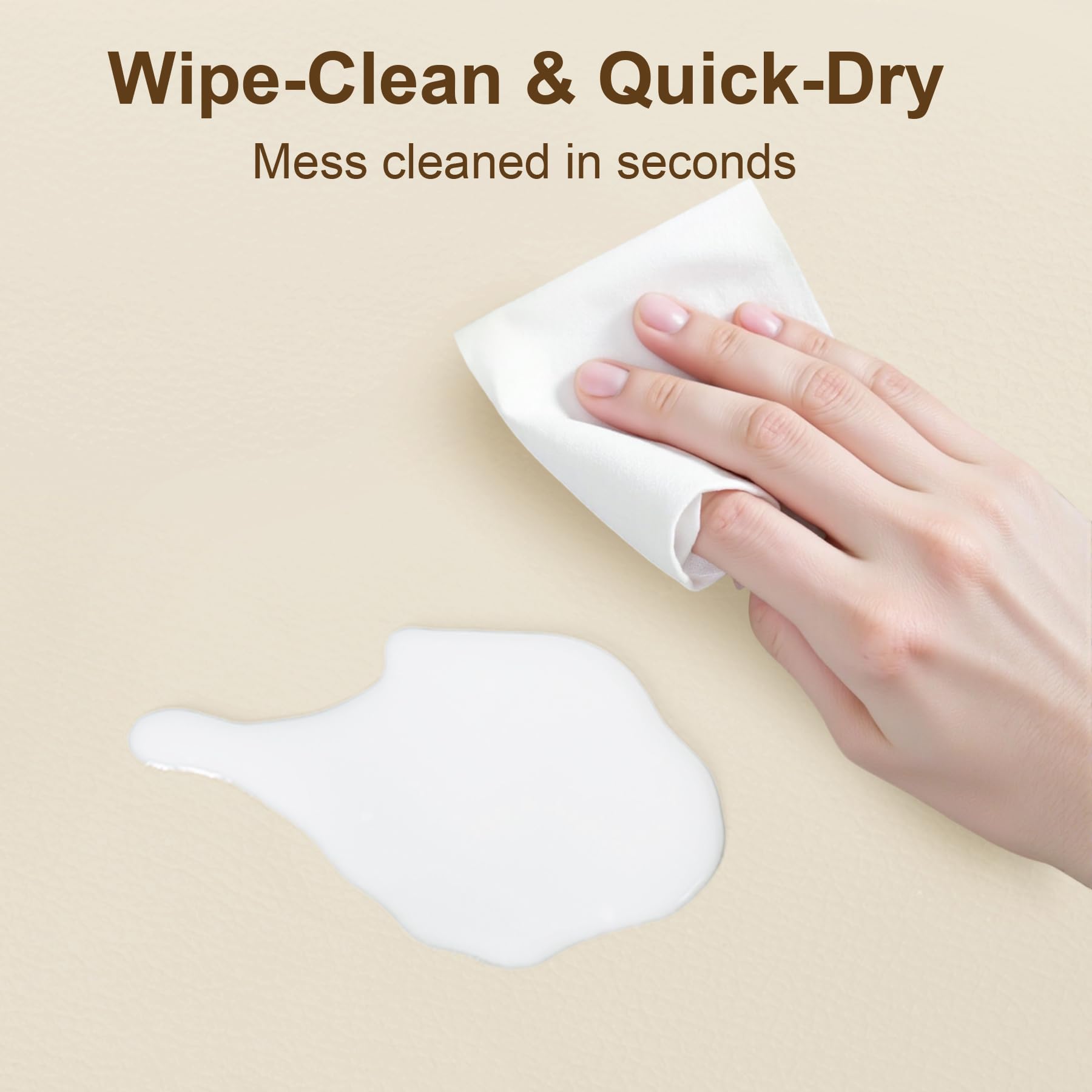SEPARO Baby Play Mat Waterproof Cover cleans easily after spills.