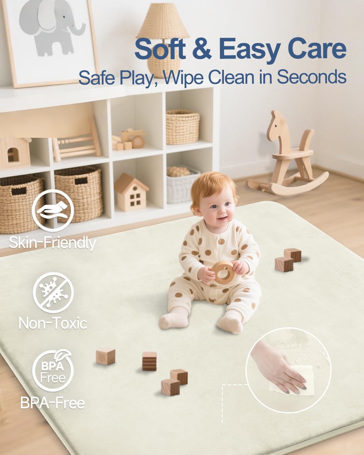 SEPARO non-slip back detail demonstrates secure placement during independent play