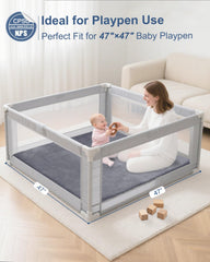 SEPARO one-point-two-inch memory foam padding cushions little joints during crawls.