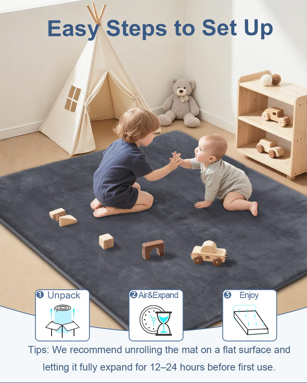 SEPARO versatile indoor-outdoor use supports crawling, learning, and yoga.