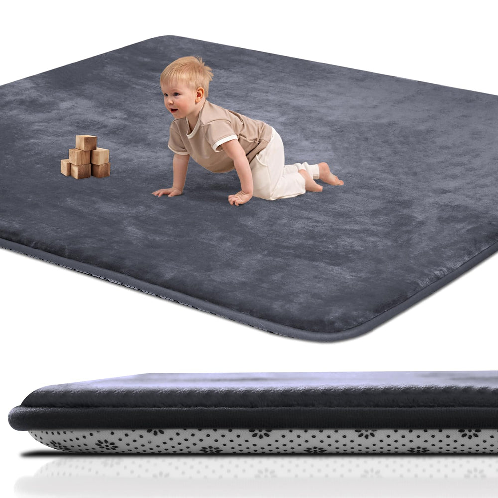 SEPARO thick baby play mat foam closeup shows plush softness for comfy play.