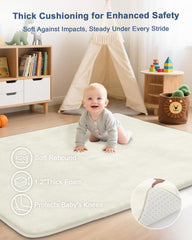 SEPARO Thick Baby Play Mat foam close-up highlights 1.2 inch memory foam