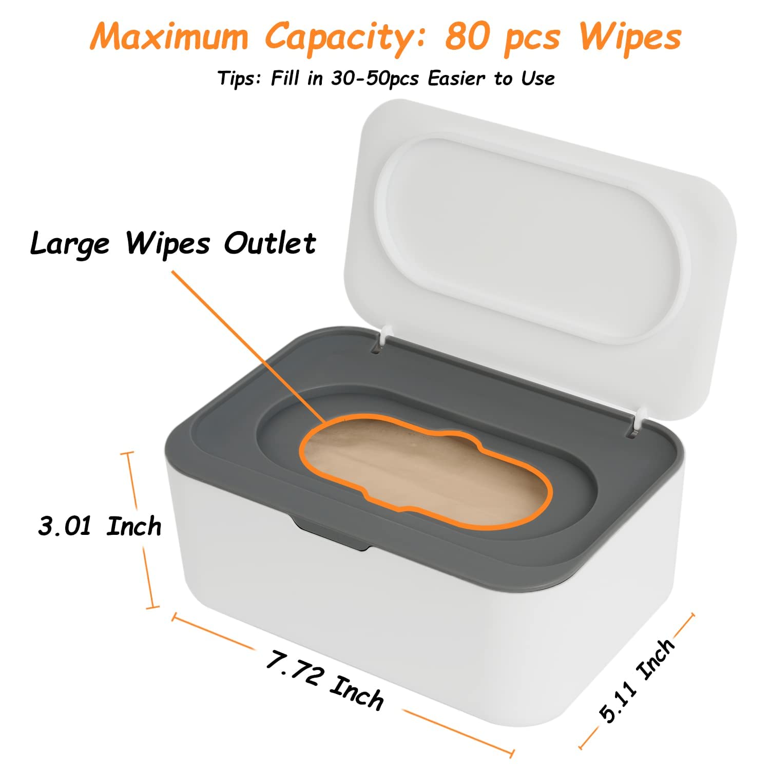 Seposeve large-capacity dispenser fits 30 to 50 wipes for easy replenishment.