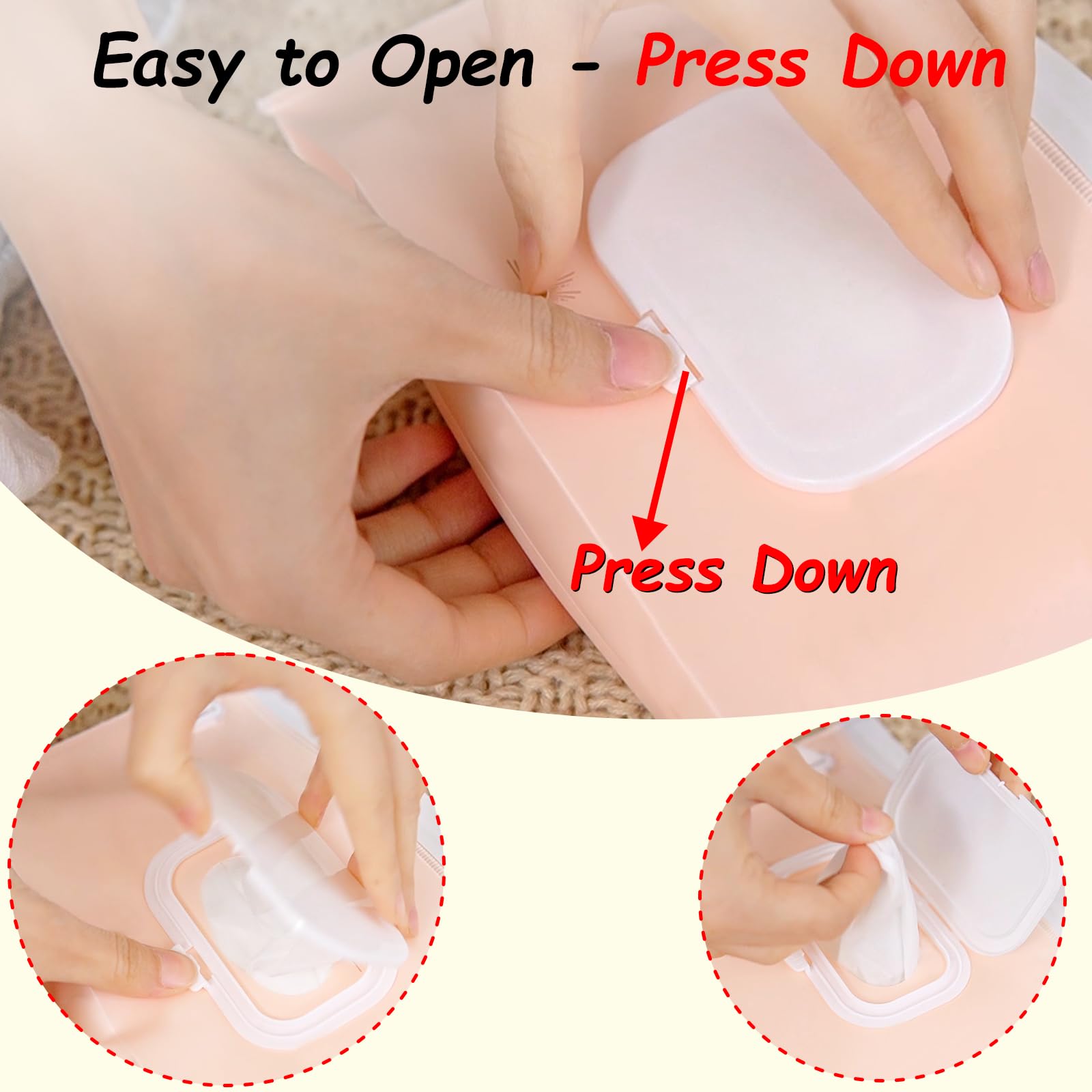 Seposeve refillable wipe container holds up to 60 pieces for flexible outings