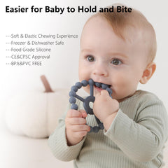 Seposeve ring teether moon texture may ease itchy gums during teething