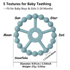 Seposeve ring teether star texture promotes tactile exploration for curious babies