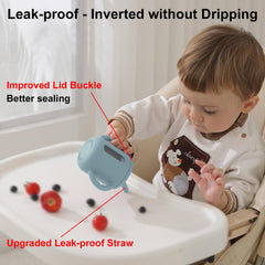 Seposeve sippy cup ergonomic handles support one-handed drinking.