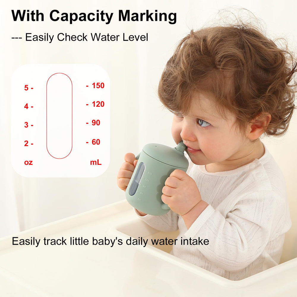 Seposeve sippy cup food-grade silicone offers safe, gentle sipping.