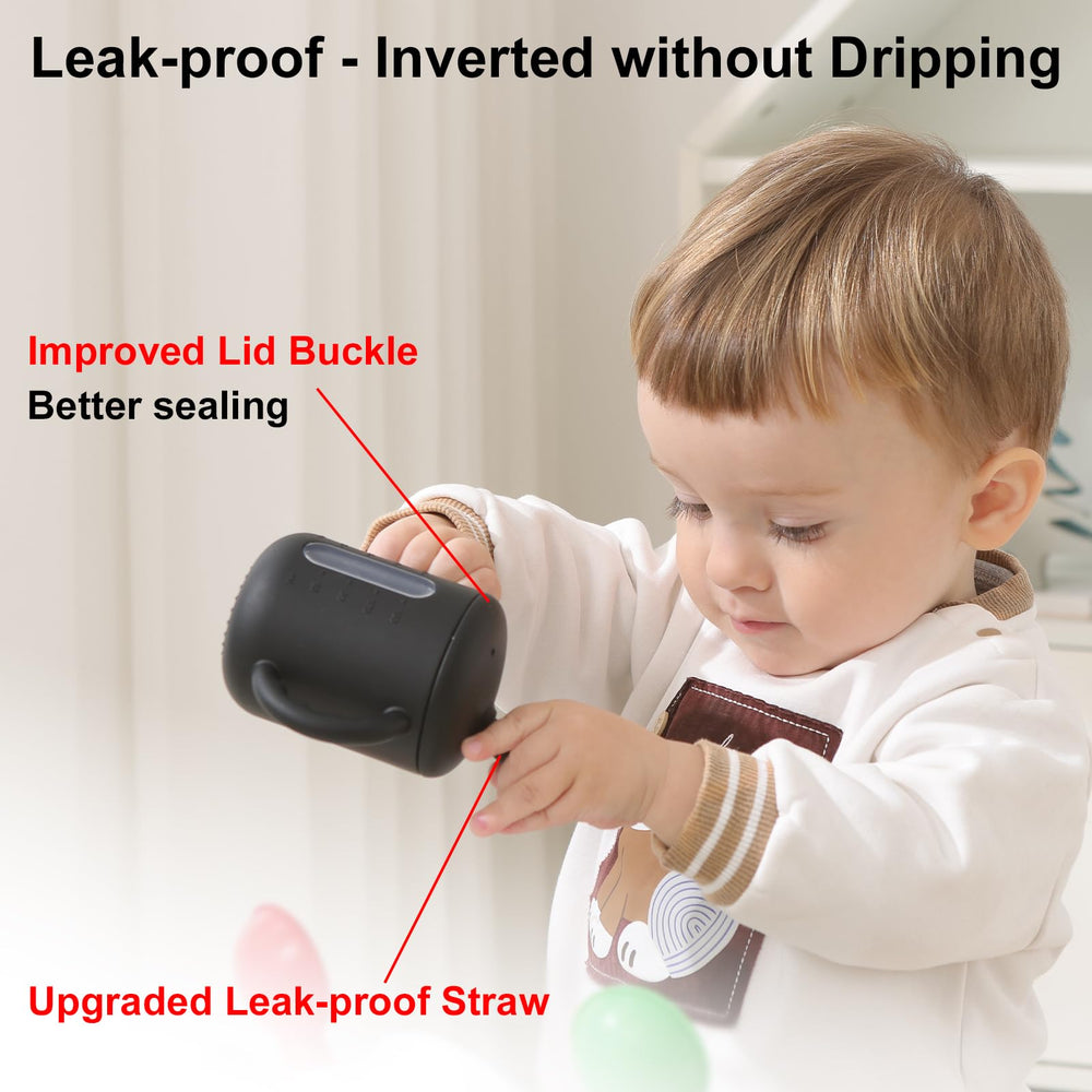 Seposeve sippy cups clear visual window shows water level at a glance.