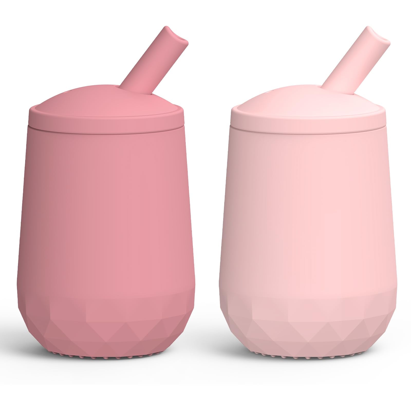 Seposeve two-pack silicone straw cups leak-proof seal close-up