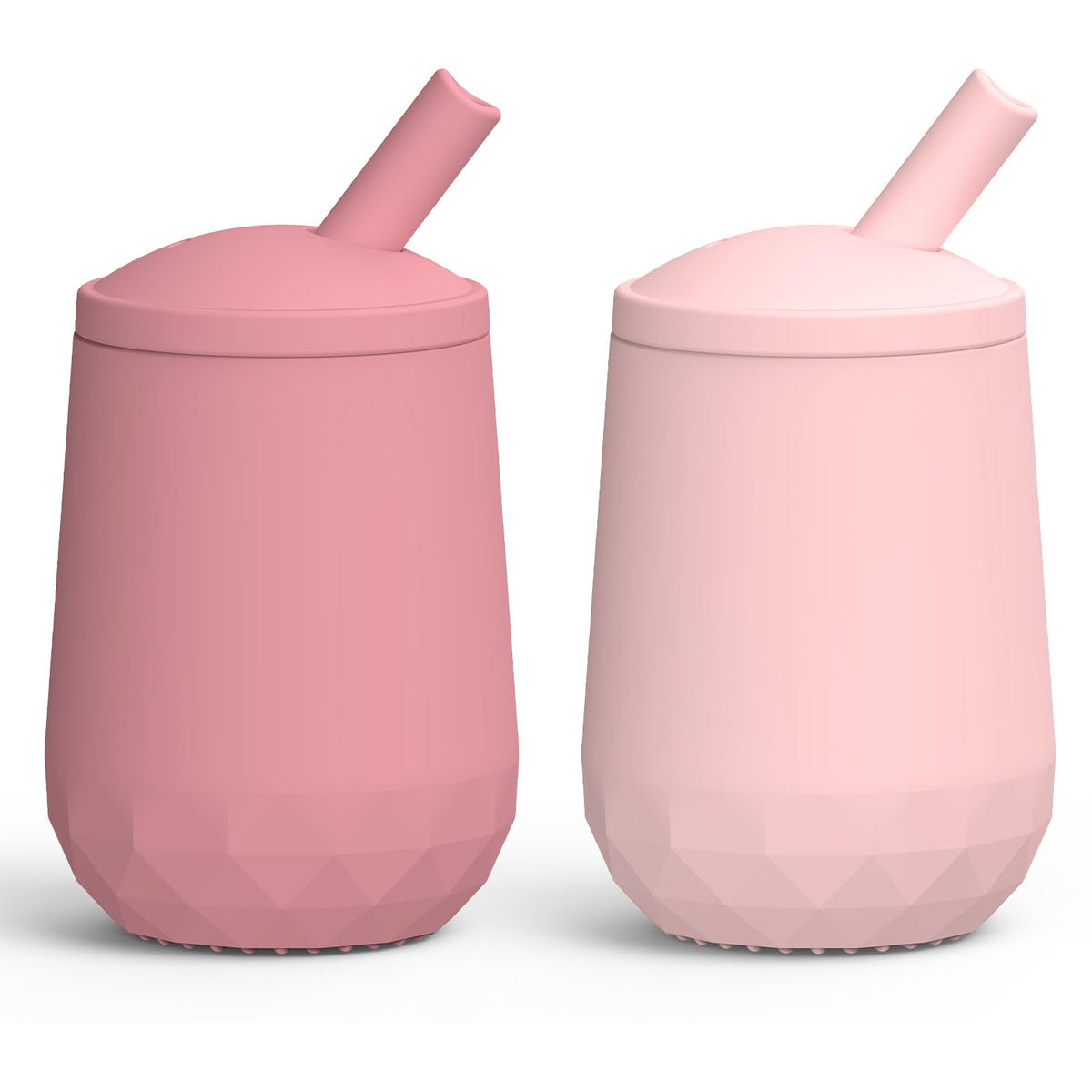 Seposeve two-pack silicone straw cups leak-proof seal close-up