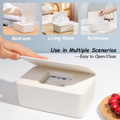Seposeve wipes-dispenser lid-closed keeps wipes fresh and dust-free.