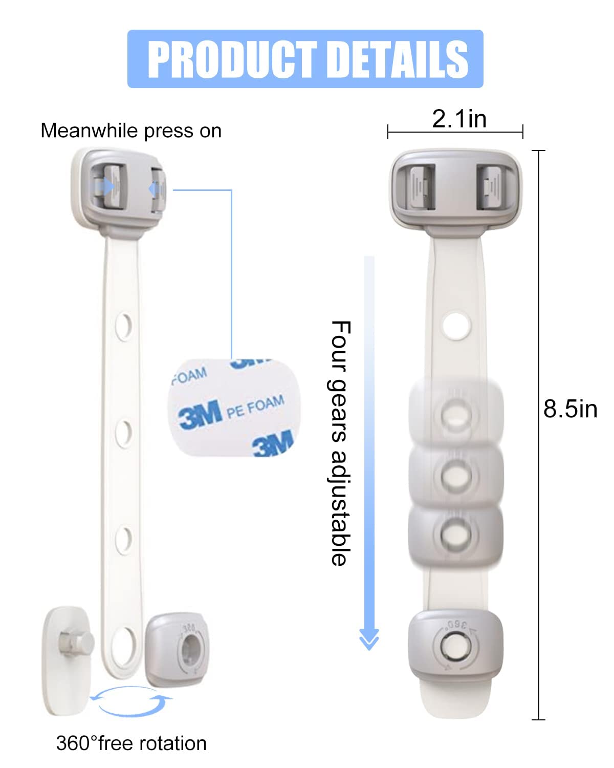SEQUHITKU dual-button release mechanism prevents easy openings by children.