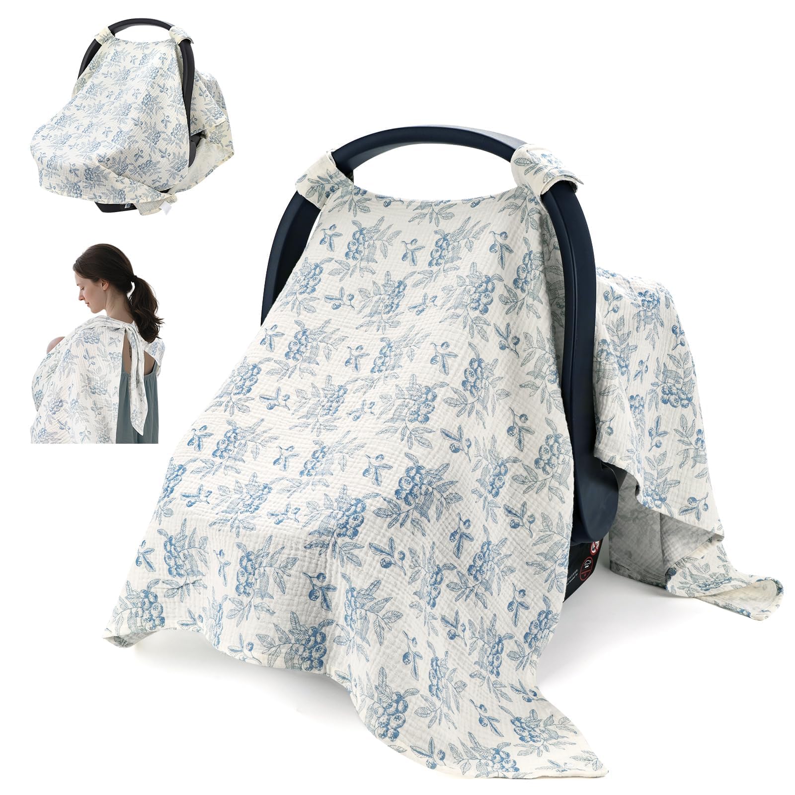 SERAPHY car-seat-cover provides breathable protection for on-the-go babies