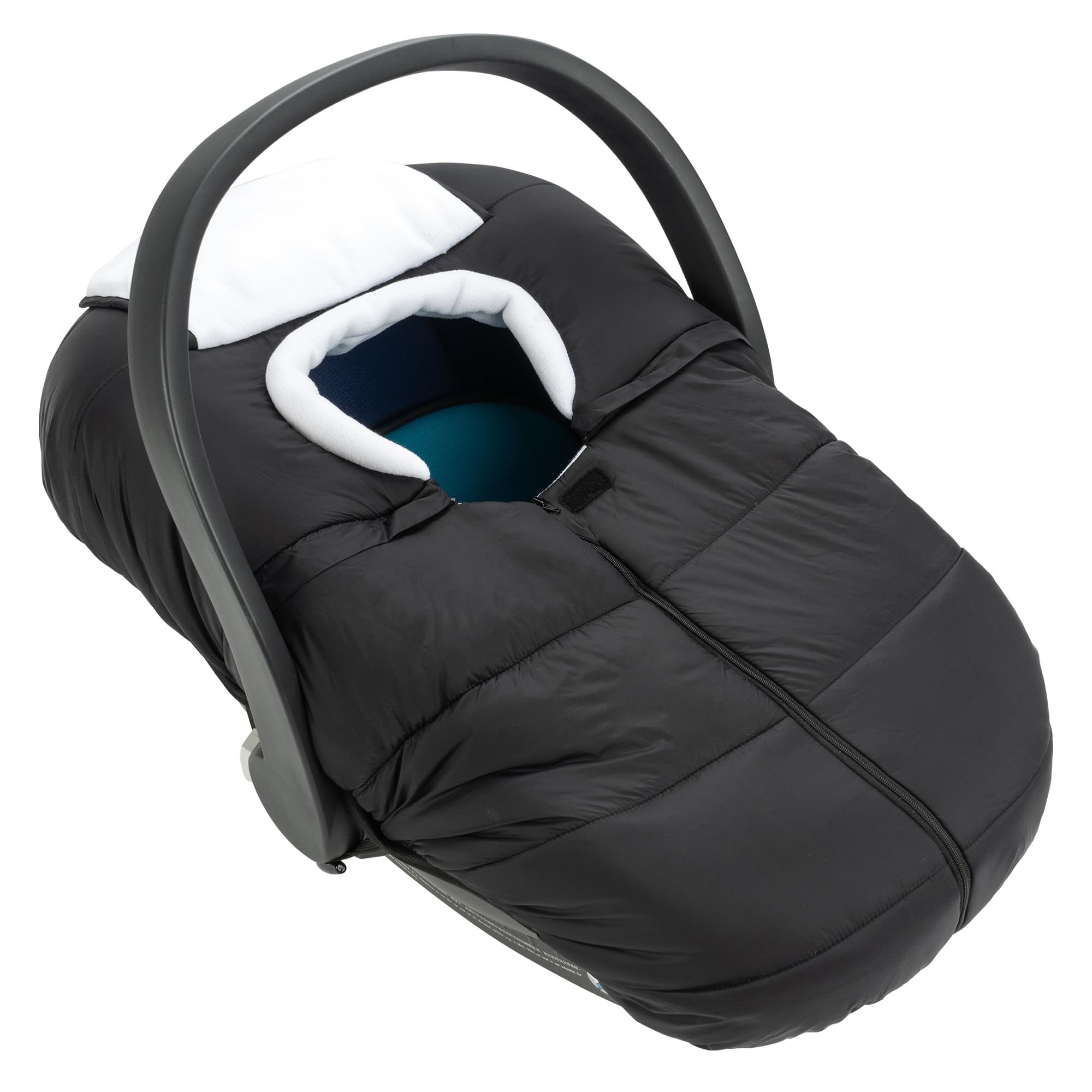 SERAPHY car seat cover shows winter warmth protecting newborn during a ride
