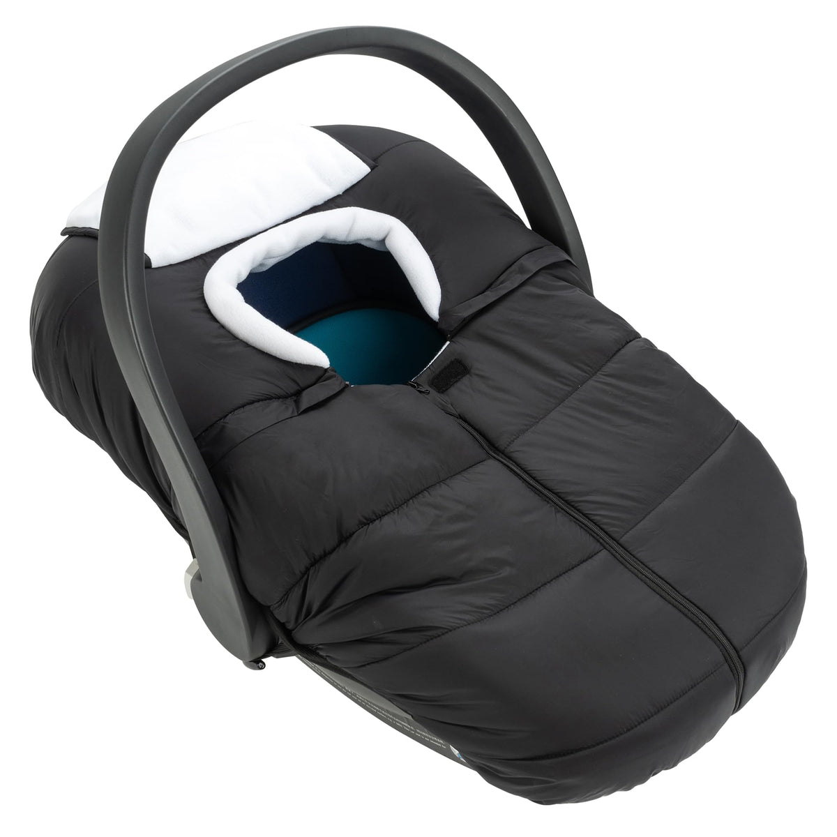 SERAPHY car seat cover shows winter warmth protecting newborn during a ride
