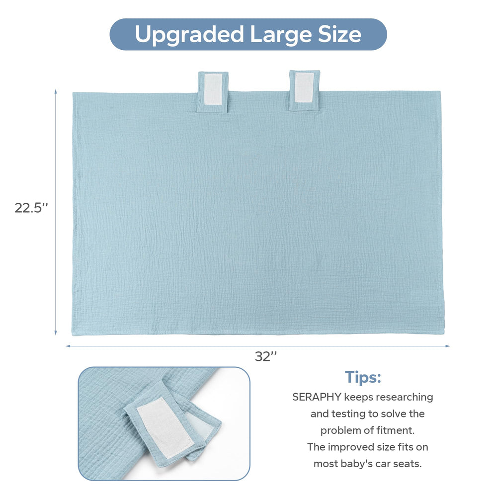SERAPHY muslin cotton breathable fabric highlights soft, moisture-wicking comfort for baby