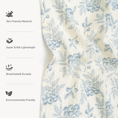 SERAPHY soft muslin fabric maintains a lightweight feel on hot days