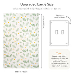 SERAPHY nursing cover in Green Leaf offers discreet feeding moments anywhere.
