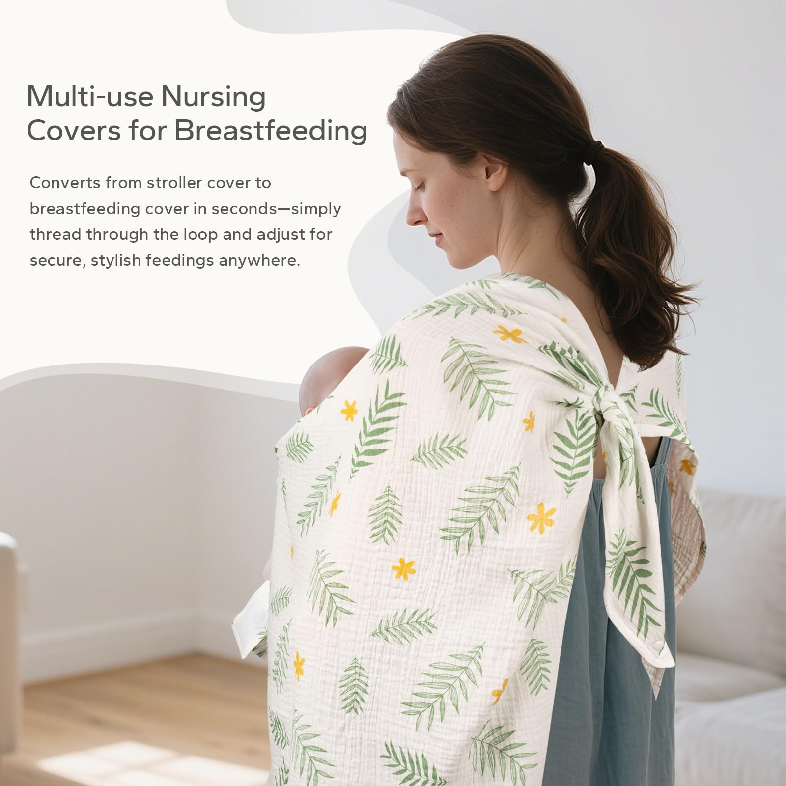 SERAPHY private nursing coverage supports comfortable breastfeeding in public.