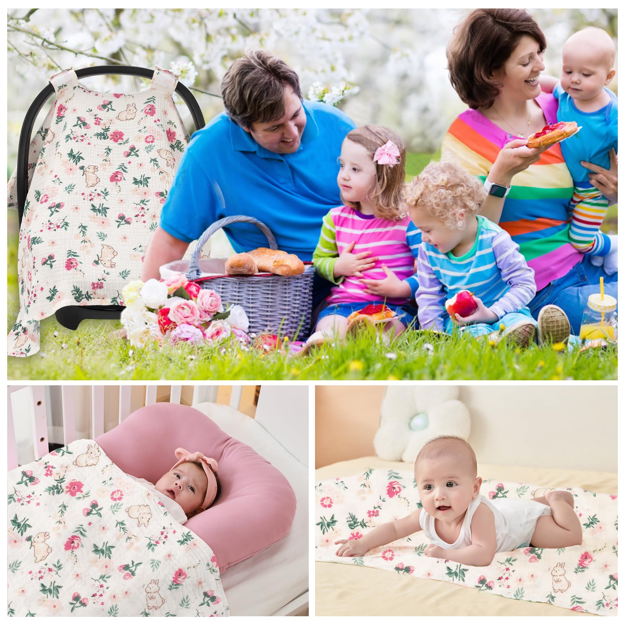 SERAPHY Rabbits packable foldable design fits in diaper bags and travel gear.