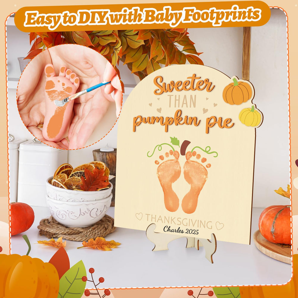 Sereliy DIY footprint sign showing birth name customization option