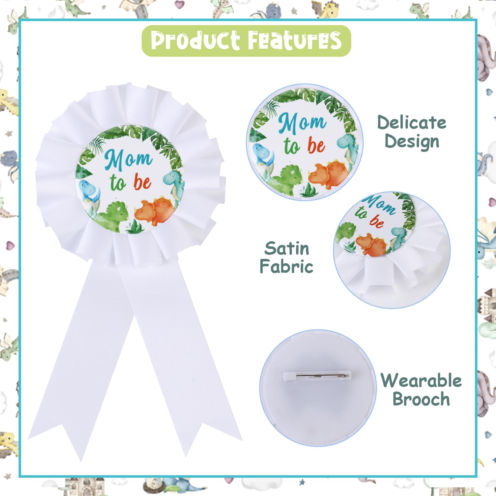 Serencatcher dinosaur flower crown headband adds pastel whimsy for photos