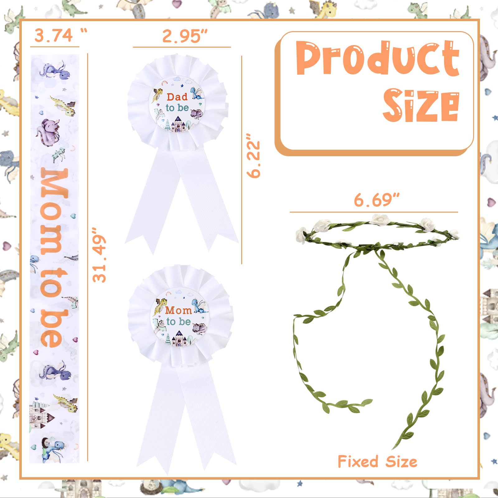 Serencatcher dragon baby shower decoration pack creates cohesive ambiance for gender reveals