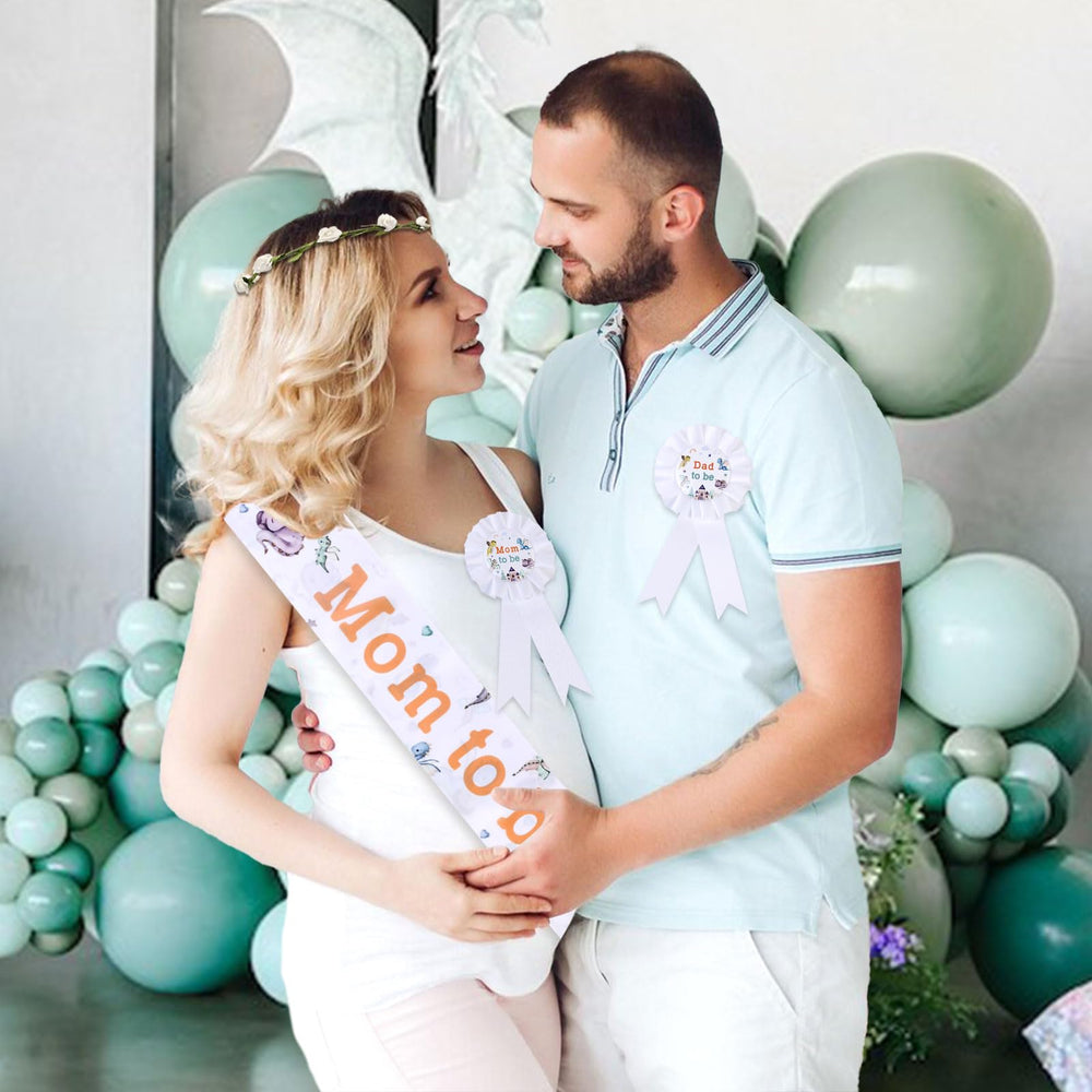 Serencatcher dragon dad-to-be pin provides a playful keepsake for guests