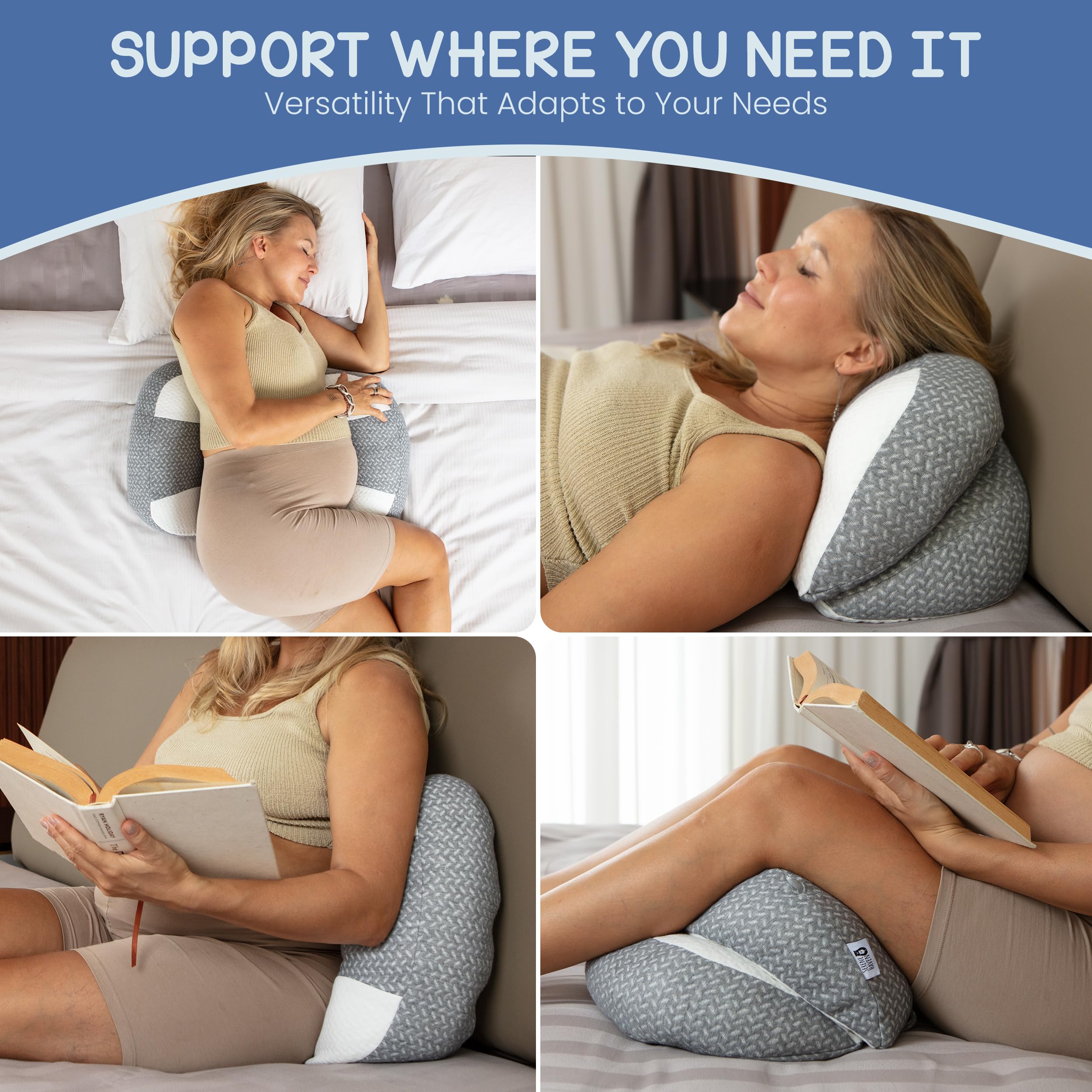 Serene Haven Plus Sized Pregnancy Pillow travel-friendly is easy to pack for trips.