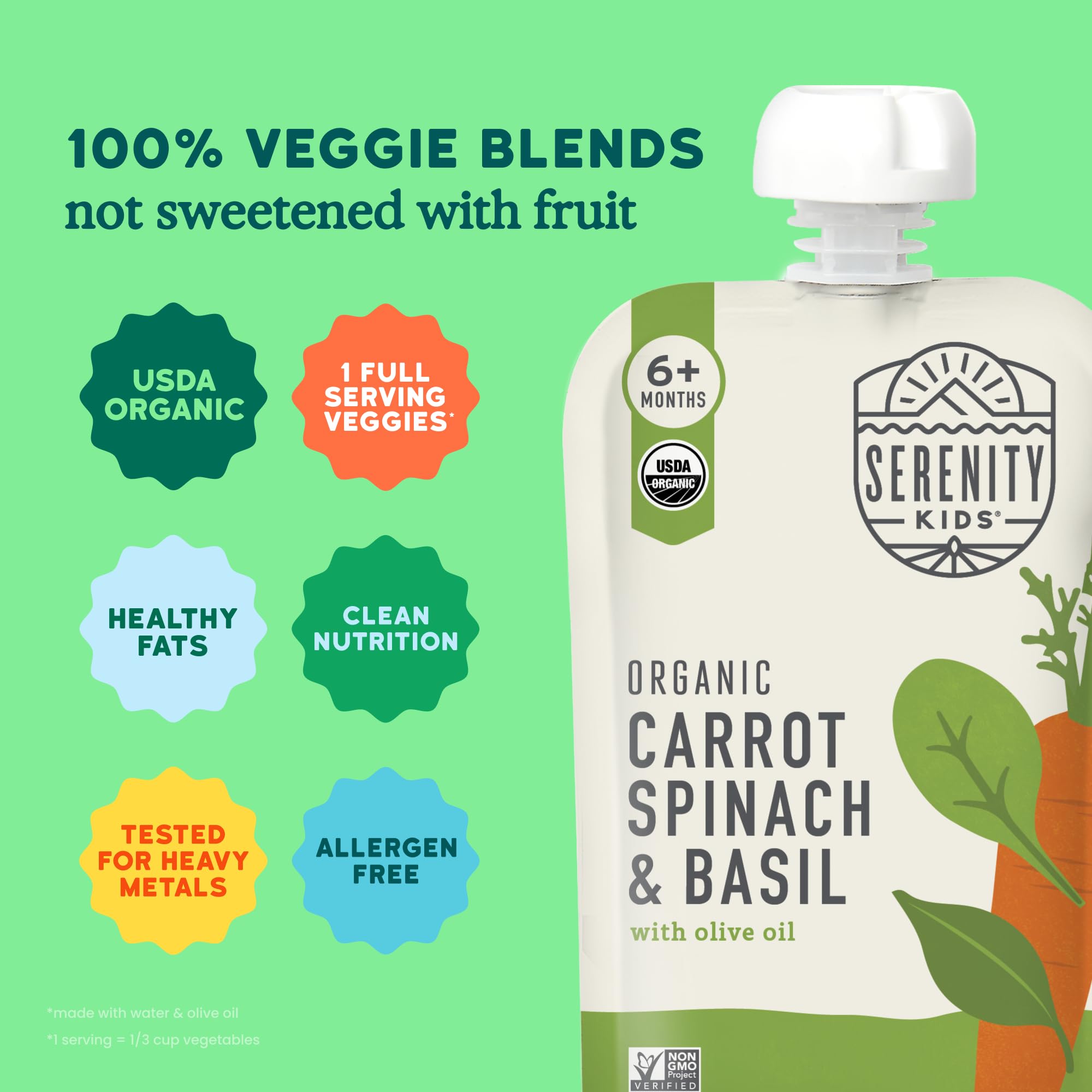Serenity Kids allergen-free pouch is convenient for sensitive eaters on the go.