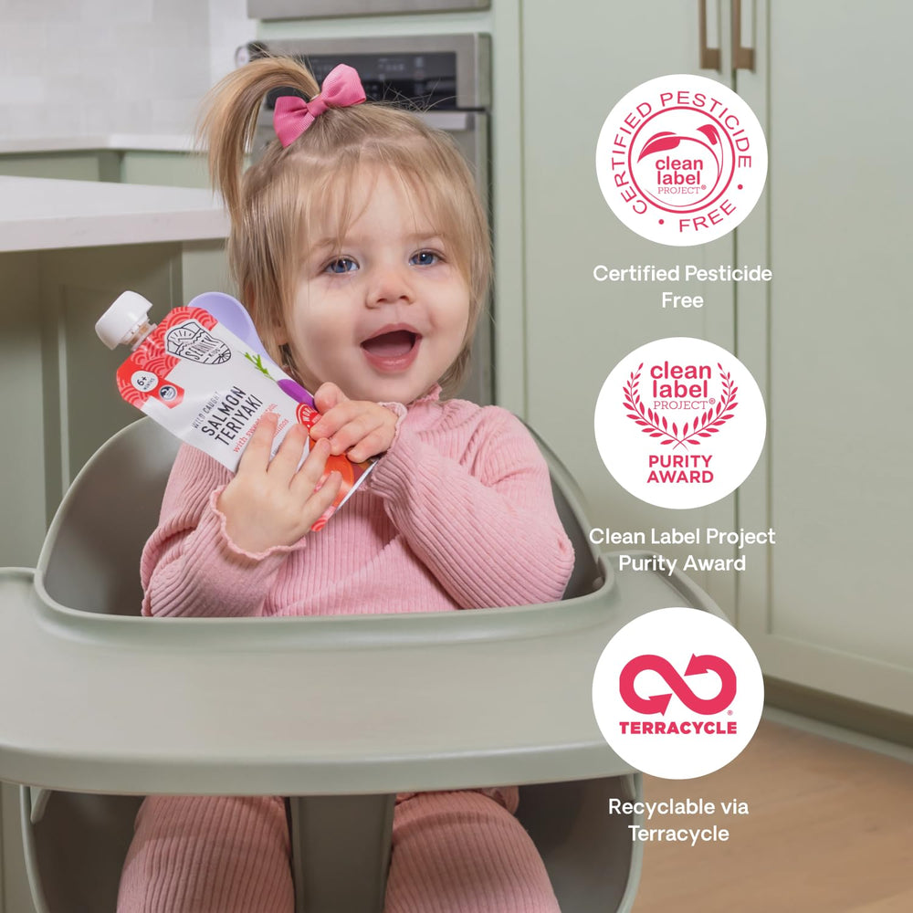 Serenity Kids BPA-free packaging indicating safe single-serve pouch.