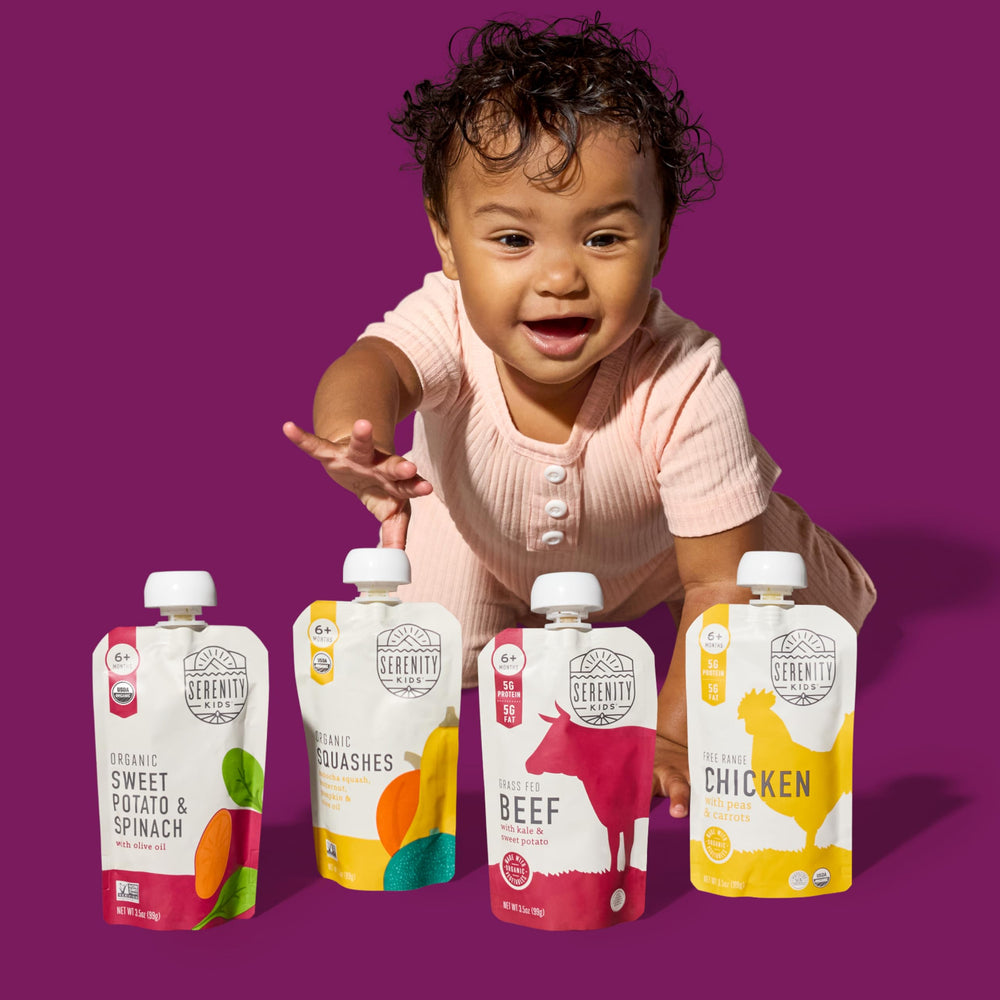 Serenity Kids eco-friendly packaging TerraCycle emphasizes recyclable pouches.